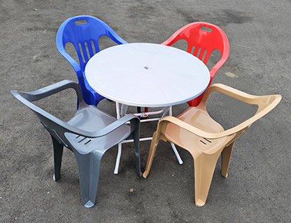 [플라스틱마켓] 접이식테이블 의자 SET 테이블의자세트 3호 테이블 1개 웰빙의자 4개