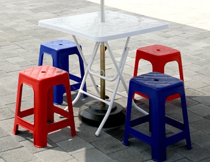 플라스틱마켓] 접이식테이블 의자 SET / 테이블의자세트 1호 / 테이블 1개 / 사각의자1호 4개