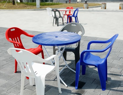 플라스틱마켓] 접이식테이블 의자 SET / 테이블의자세트 3호 / 테이블 1개 / 웰빙의자 4개