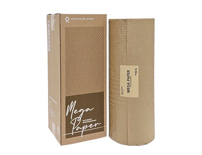 메가페이퍼 M500 리필에어캡 친환경 종이완충제 종이뽁뽁이 크라프트