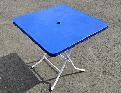 플라스틱테이블 사각 파라솔 야외 접이식 테이블