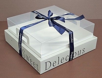 선물 상자 과일 꽃 포장 레터링 케이스 리본 투명 사각 박스