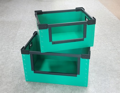 플라스틱 단프라박스 C형 창문형 녹색 100개세트