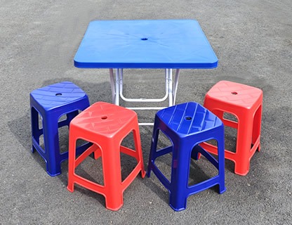 [플라스틱마켓] 접이식테이블 의자 SET 테이블의자세트 1호 테이블 1개 사각의자1호 4개