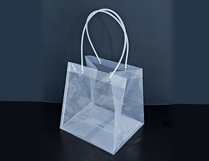 투명 손잡이 쇼핑백 선물포장 사각 PVC 가방 캐리어